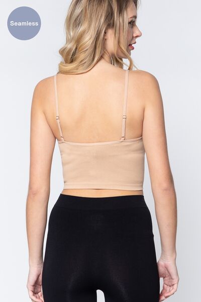 Scoop Neck Cropped Seamless Cami in NudeCamisoleACTIVE BASIC