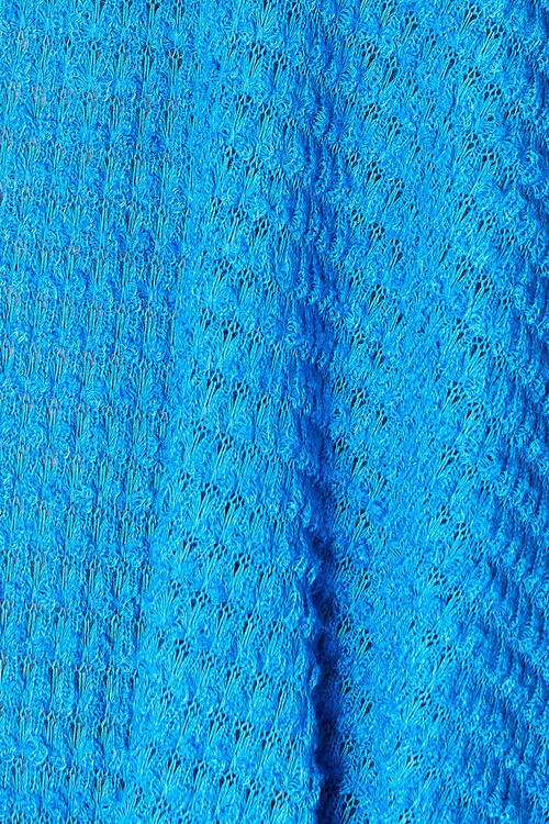 Scoop Neck High-Low Slit Knit Top in Ocean BlueTopZenana
