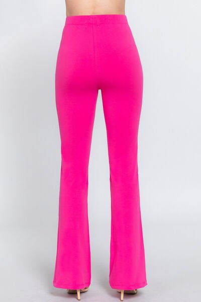 Slim Fit Flare Yoga Pants in Hot PinkYoga PantsACTIVE BASIC