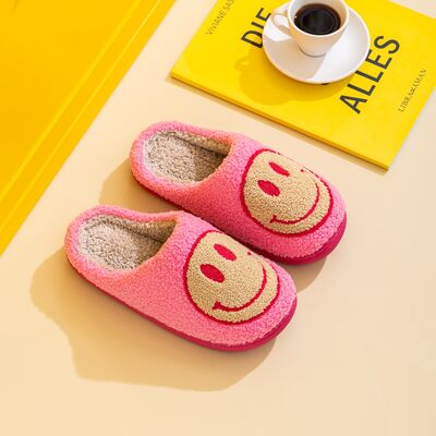 Smiley Face Slippers in Fuchsia/YellowSlippersMelody