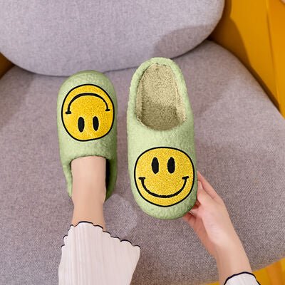 Smiley Face Slippers in Mint/YellowSlippersMelody