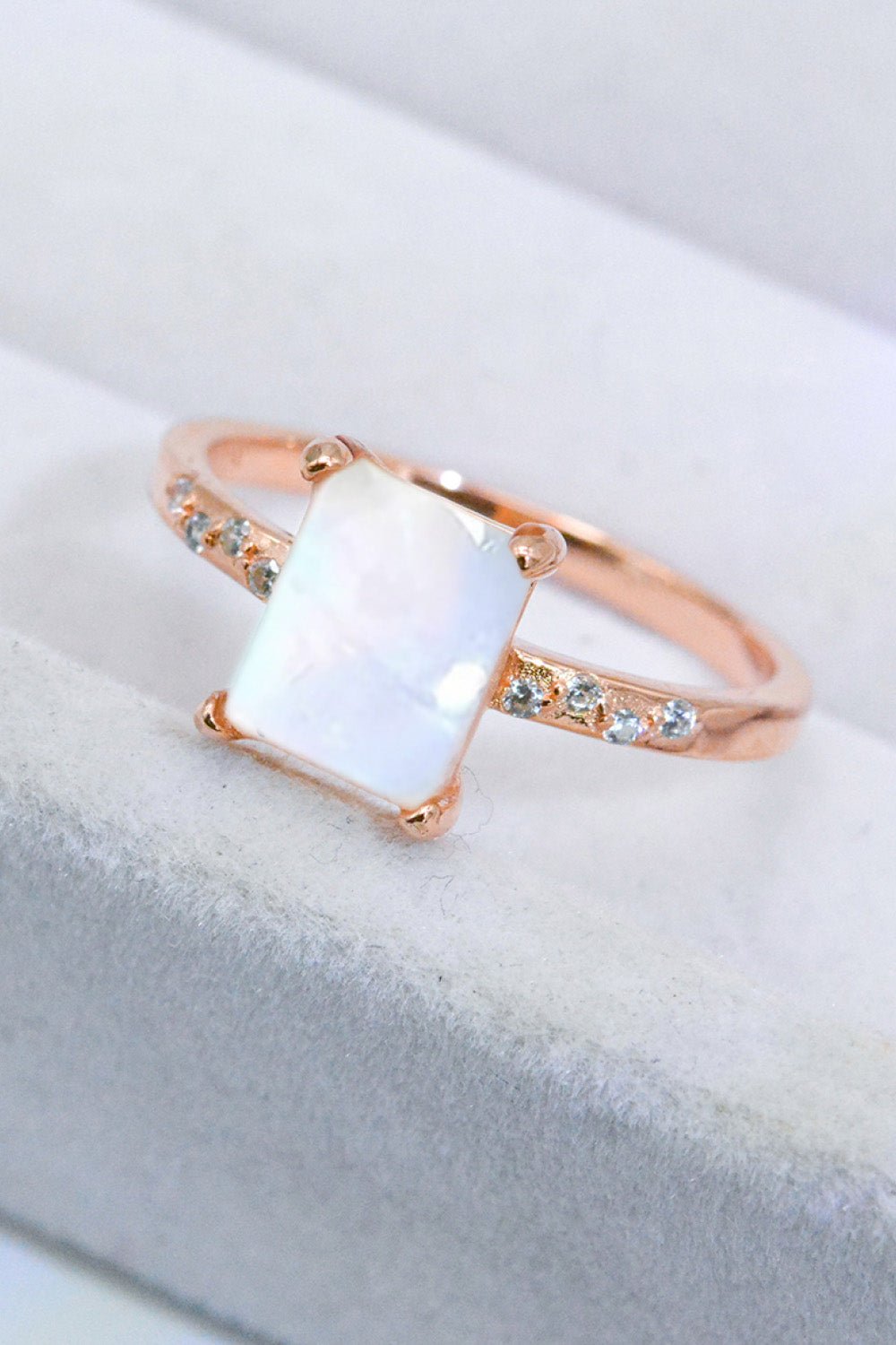 Square Moonstone RingRingBeach Rose Co.