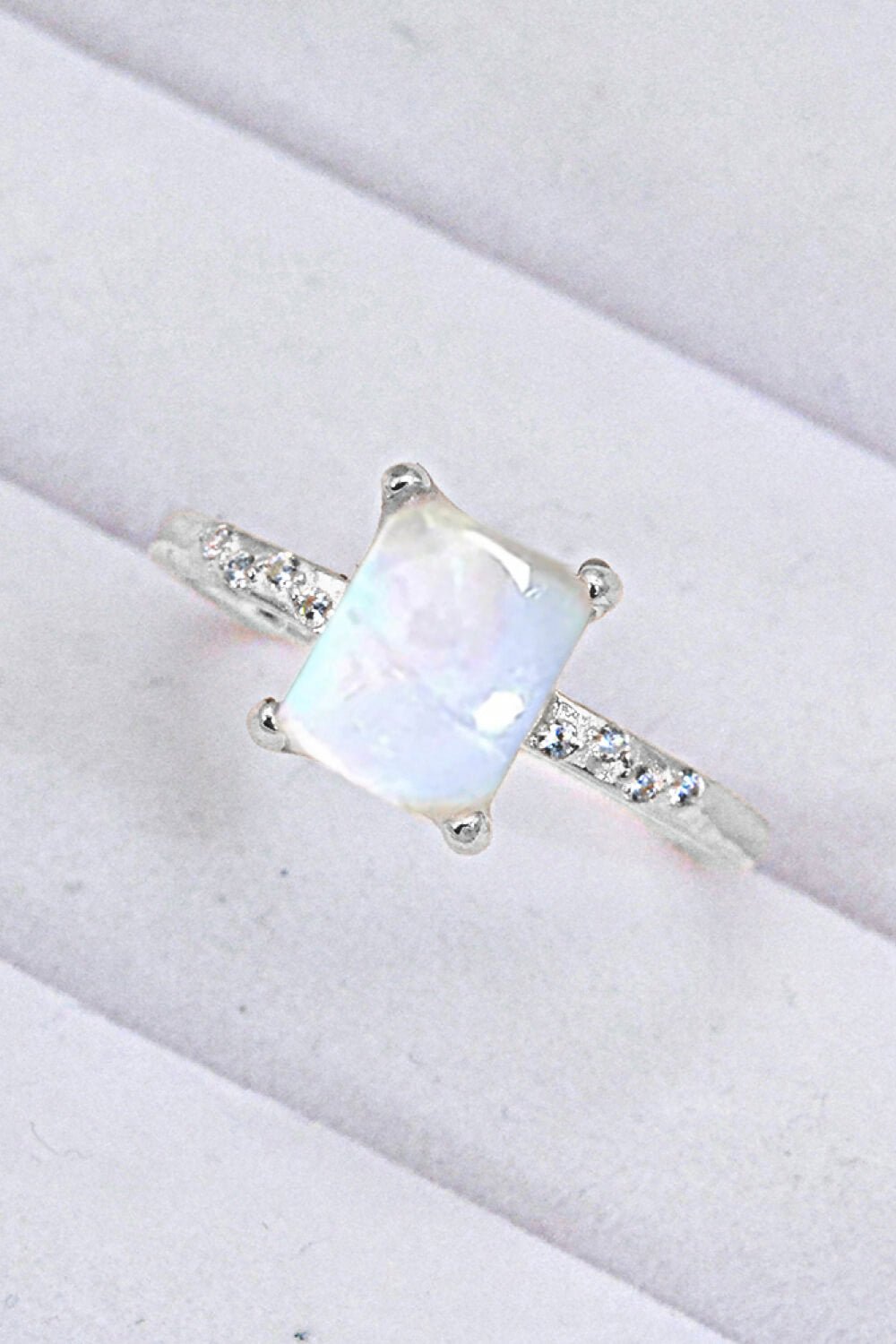 Square Moonstone RingRingBeach Rose Co.