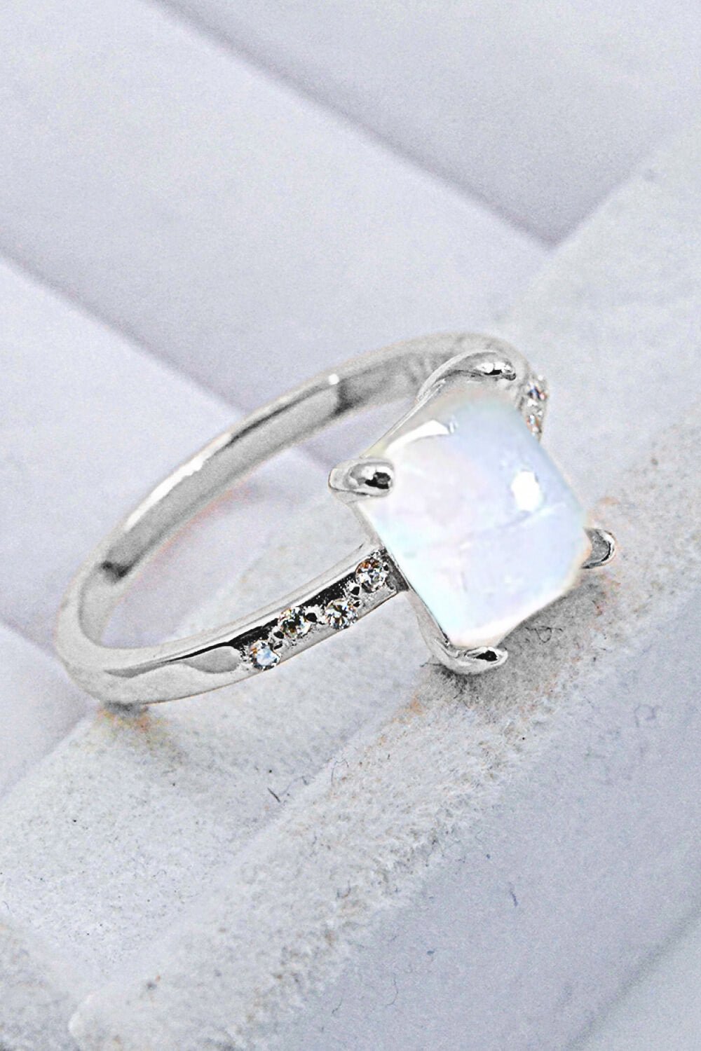 Square Moonstone RingRingBeach Rose Co.