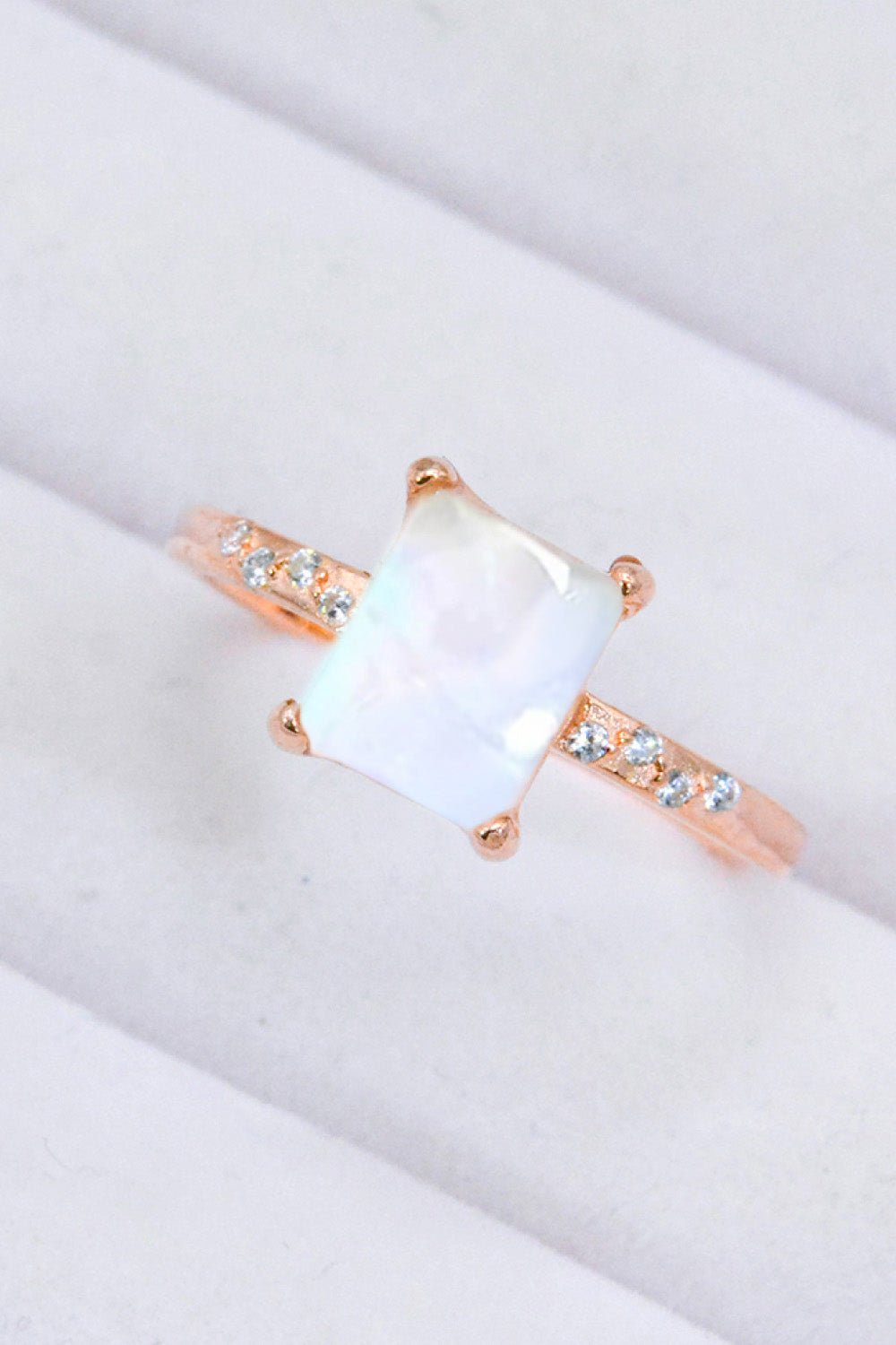 Square Moonstone RingRingBeach Rose Co.