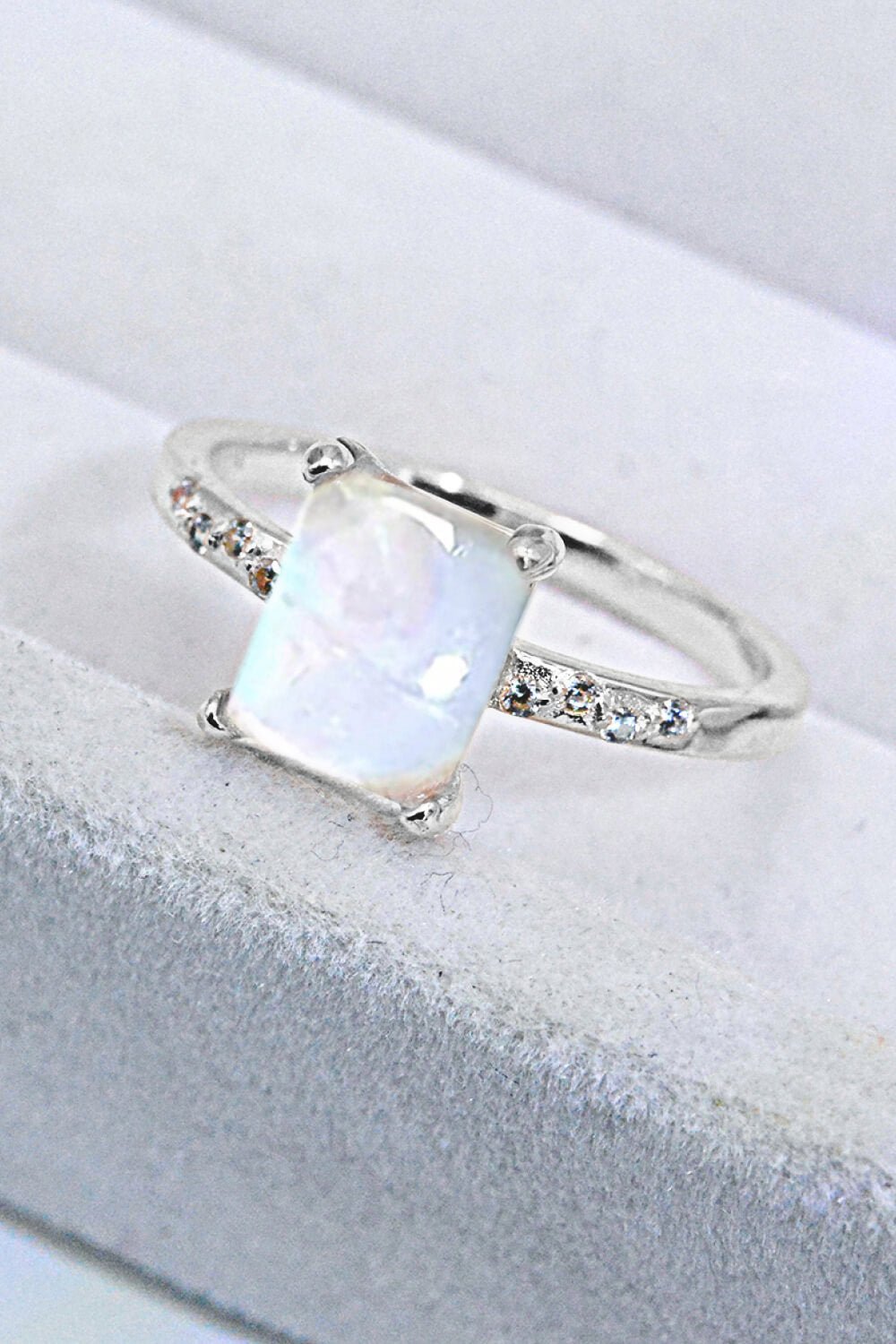 Square Moonstone RingRingBeach Rose Co.