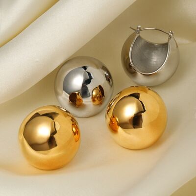 Stainless Steel Ball EarringsEarringsBeach Rose Co.