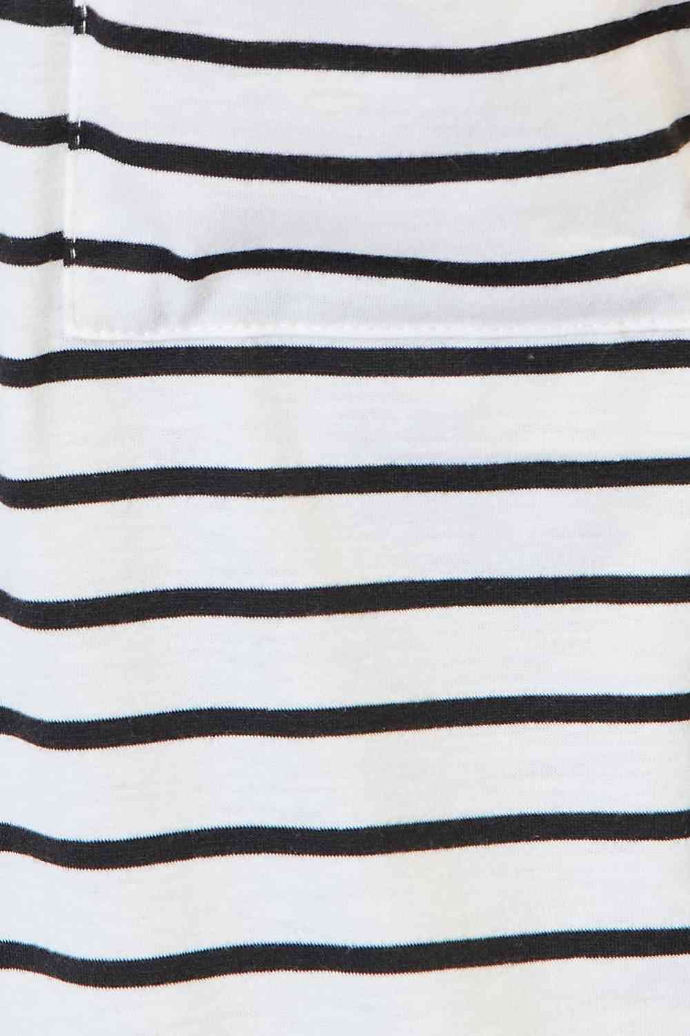Striped Open Front Longline CardiganCardiganDouble Take