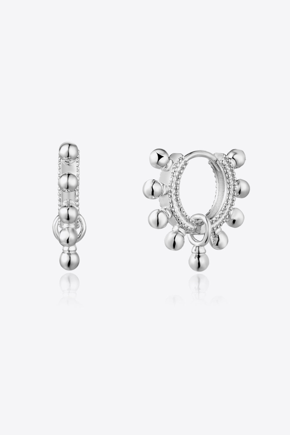 Studded Hoop Huggie EarringsEarringsBeach Rose Co.