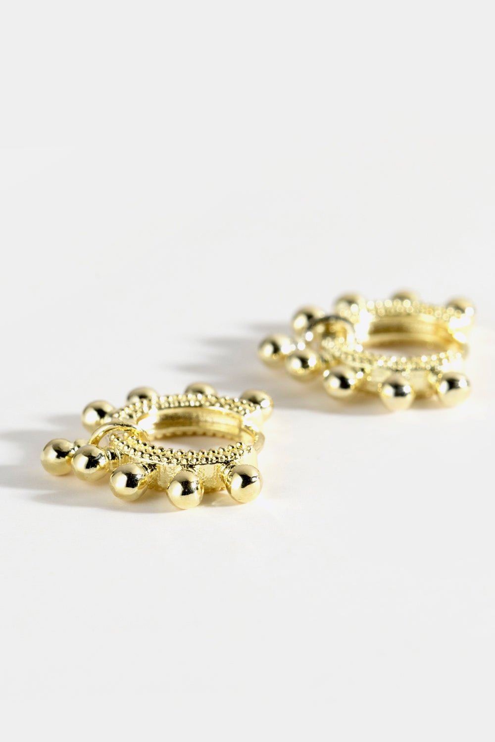 Studded Hoop Huggie EarringsEarringsBeach Rose Co.