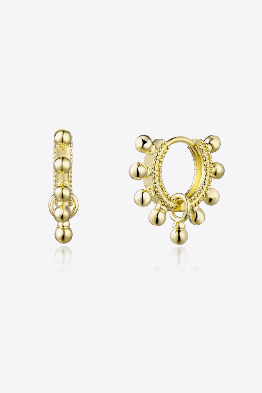 Studded Hoop Huggie EarringsEarringsBeach Rose Co.