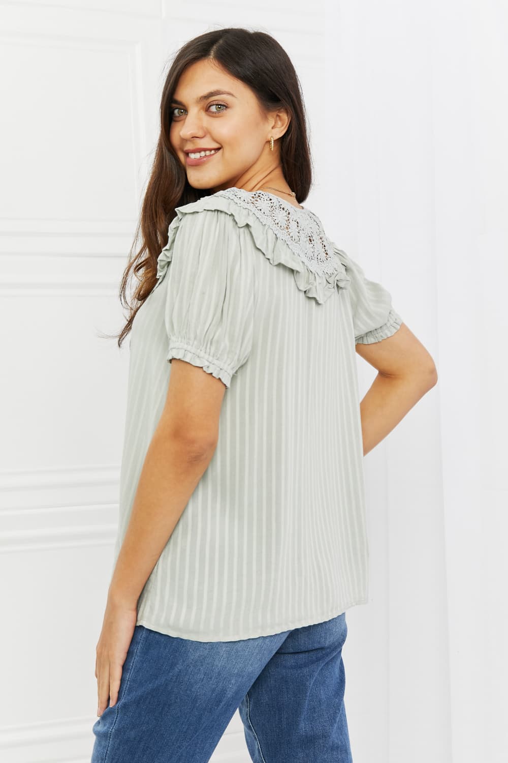 Short Sleeve Top in Ice MintTopHEYSON