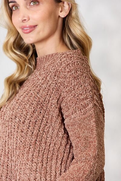 Tassel Trim Long Sleeve Sweater in Mocha LatteSweaterBiBi