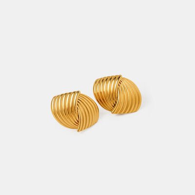 Textured Gold-Plated Stud EarringsEarringsBeach Rose Co.
