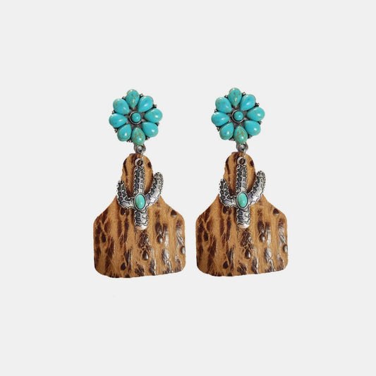 Turquoise Cactus Dangle EarringsEarringsBeach Rose Co.
