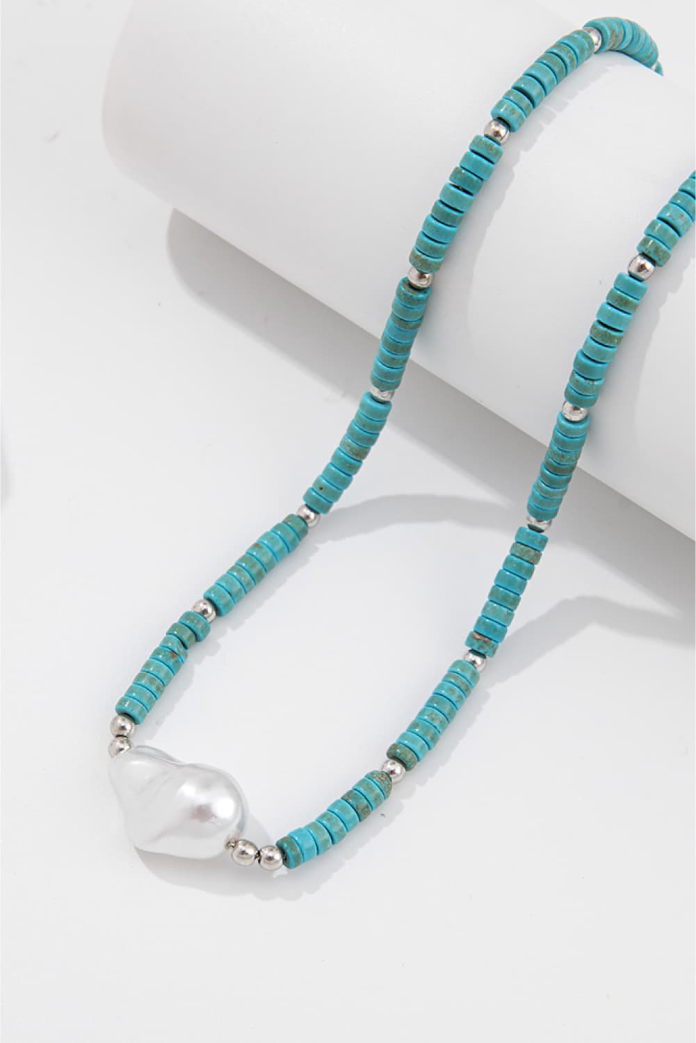 Turquoise & Pearl NecklaceNecklaceBeach Rose Co.