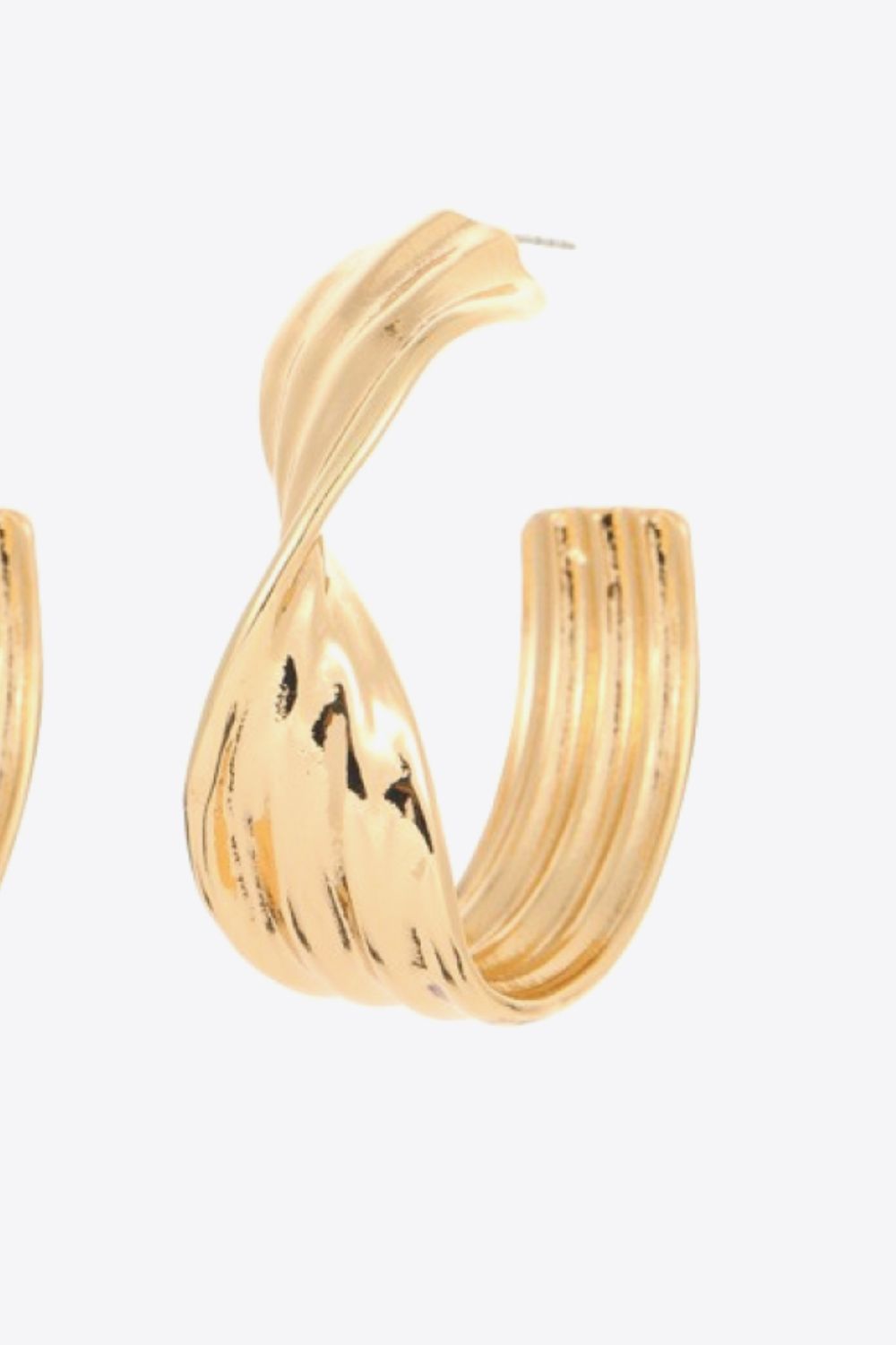 Twisted C-Hoop Gold EarringsEarringsBeach Rose Co.