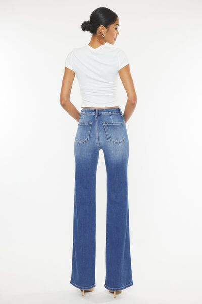 Ultra High Waist Medium Wash Gradient Flare JeansJeansKancan