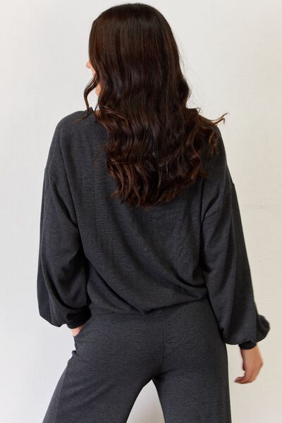 Ultra Soft Button Up Long Sleeve Lounge Cardigan in Charcoal GreyCardiganRISEN