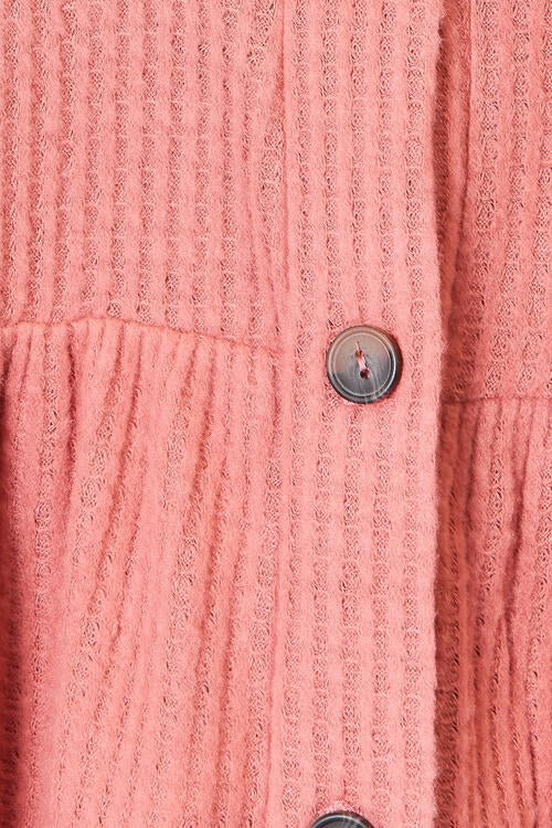 Waffle-Knit Button Down BlouseBlouseHeimish