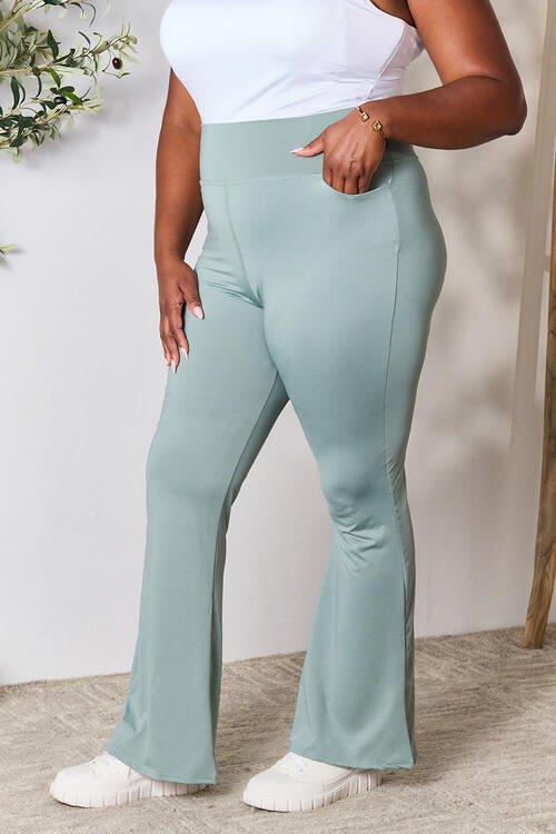 Wide Waistband Bootcut LeggingsLeggingsHeimish