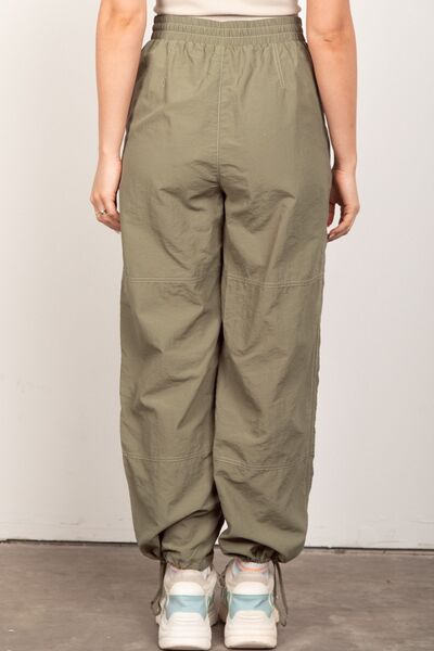 Woven Parachute Joggers in OliveJoggersVery J