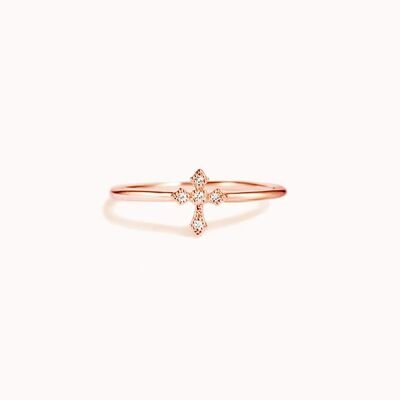 Zircon Cross RingRingBeach Rose Co.