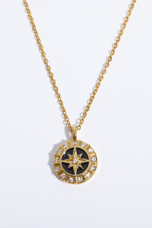 Zircon North Star Pendant Gold NecklaceNecklaceBeach Rose Co.