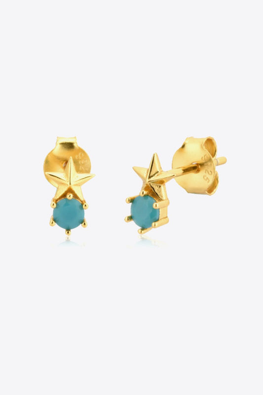 Zircon Star Stud EarringsEarringsBeach Rose Co.